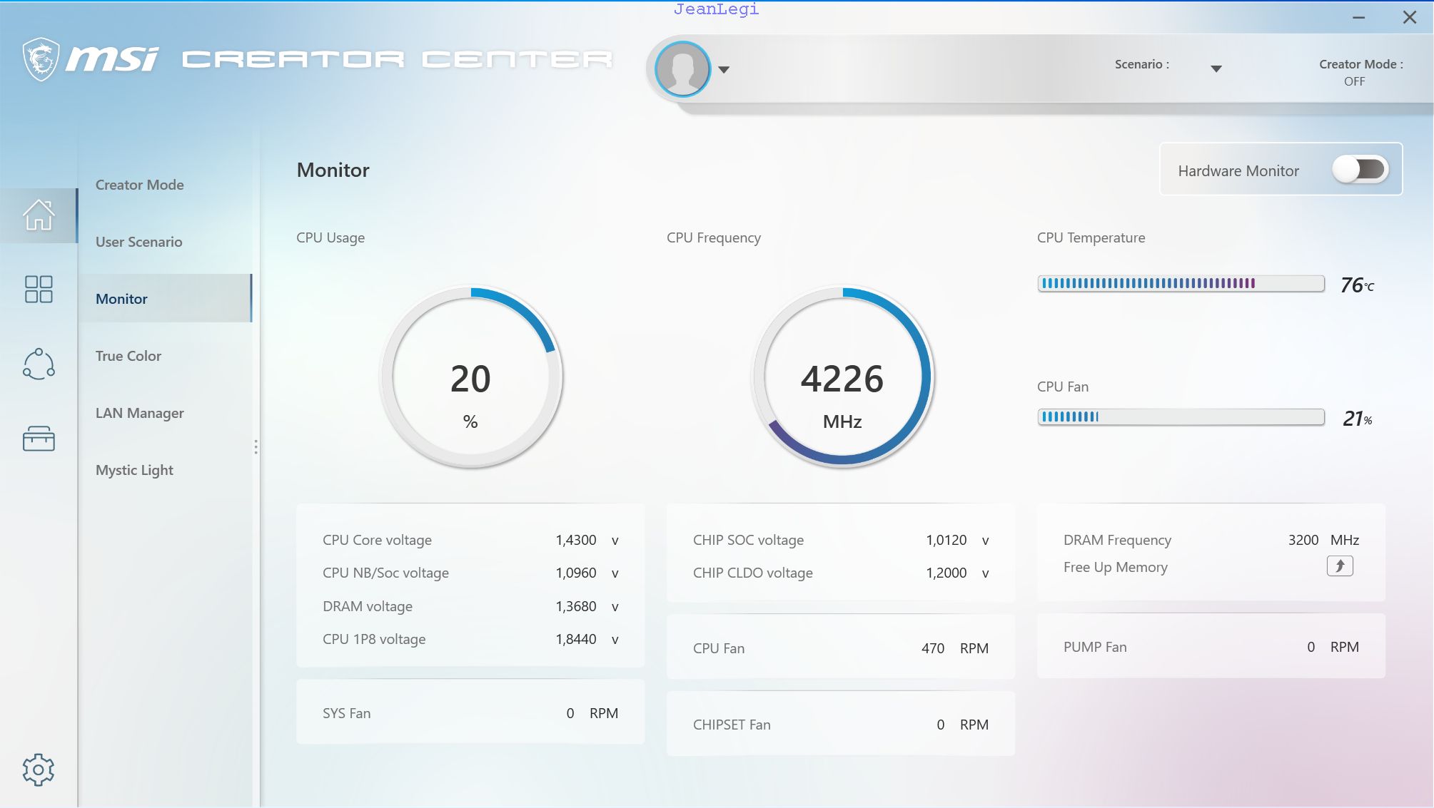 MSI_X570_Creation\Creation_Software\9.Creation_Center_Monitor.jpg